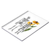 Funny Man Chimpansee Skeleton Black Eyed Susan Notitieboek (Linkerzijde)