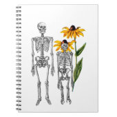 Funny Man Chimpansee Skeleton Black Eyed Susan Notitieboek (Voorkant)