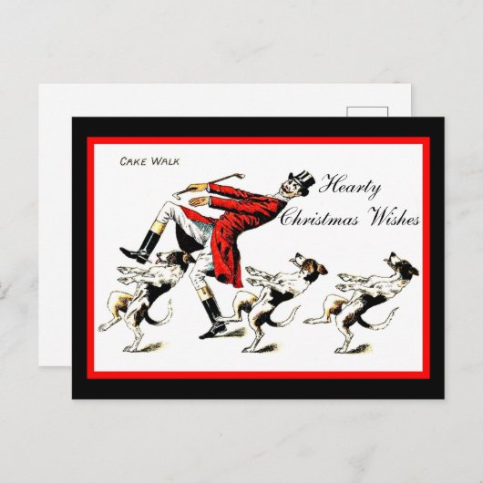 Funny Man Dogs Top Hat Monocle Cake Walk copy 1906 Briefkaart (Voorkant / Achterkant)