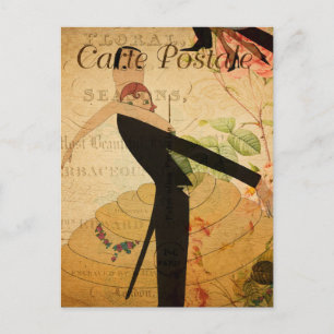 Funny man en danskoppel Dancer Briefkaart