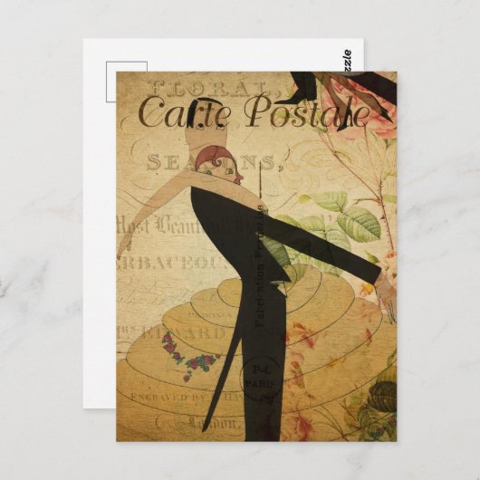 Funny man en danskoppel Dancer Briefkaart (Voorkant / Achterkant)