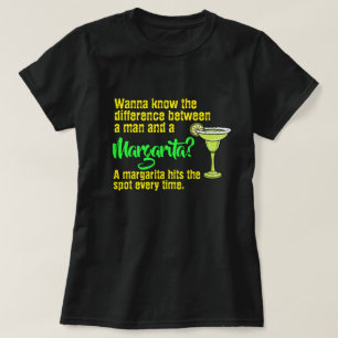 Funny man en Margarita hebben de plek van T-Shi be T-shirt