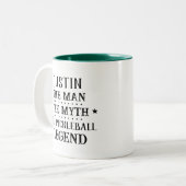 Funny Man Myth Pickleball Legend Tweekleurige Koffiemok (Voorkant links)