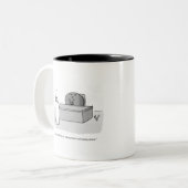 Funny Management en Leiderschap Cartoon Humor Tweekleurige Koffiemok (Voorkant links)