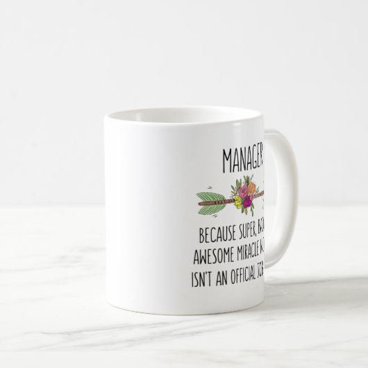 Funny Manager New Future Boss Gift Idee Koffiemok (Voorkant rechts)