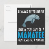 Funny Manatee Cute Zee Animal Marine Bioloog Briefkaart (Voorkant / Achterkant)