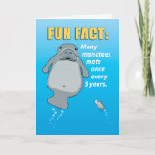 Funny Manatee Mating Habits Birthday Kaart (Voorkant)