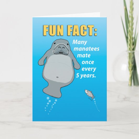 Funny Manatee Mating Habits Birthday Kaart (Voorkant)