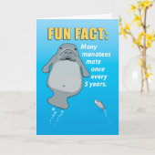 Funny Manatee Mating Habits Birthday Kaart (Gele Bloem)