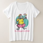 Funny Manatee Pickleball Grote Maat T-shirt (Design voorkant)