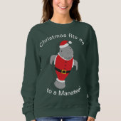 Funny Manatee Santa Kerstmis Trui (Voorkant)