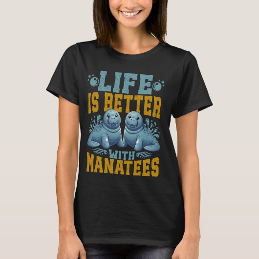 Funny Manatee Zee Koe T-shirt (Voorkant)