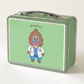 Funny mandrill dokter cartoon illustratie (Achterkant)
