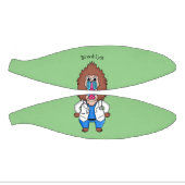 Funny mandrill dokter cartoon illustratie basketbal (Panelen)