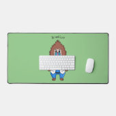 Funny mandrill dokter cartoon illustratie bureaumat (Keyboard & Muis)