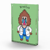 Funny mandrill dokter cartoon illustratie fotoblokken (Rechts)