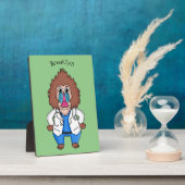 Funny mandrill dokter cartoon illustratie fotoplaat (Zijkant)