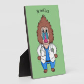 Funny mandrill dokter cartoon illustratie fotoplaat (Zijkant)