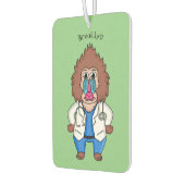Funny mandrill dokter cartoon illustratie luchtverfrisser (Links)