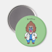 Funny mandrill dokter cartoon illustratie magneet (Voorkant / Achterkant)
