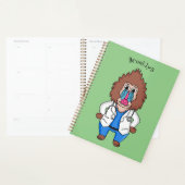 Funny mandrill dokter cartoon illustratie planner (Display)