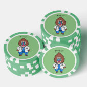 Funny mandrill dokter cartoon illustratie poker chips (Opstapeling)