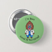 Funny mandrill dokter cartoon illustratie ronde button 5,7 cm (Voorkant /achterkant)