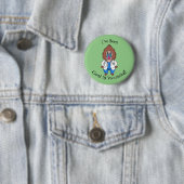 Funny mandrill dokter cartoon illustratie ronde button 5,7 cm (In situ)