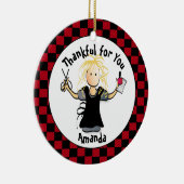 Funny Manicurist Gift - Bedankt Nail Tech Idee Keramisch Ornament (Rechts)