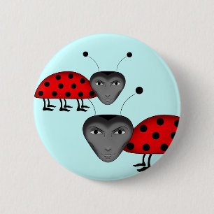 Funny manladybugs ronde button 5,7 cm