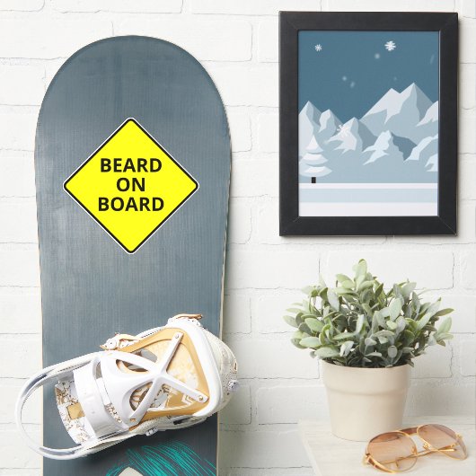 Funny Mannen Attard aan boord Snowboard Deck Sticker (Snowboard)