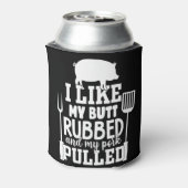 Funny Mannen BBQ - Ik hou van mijn Butt Rubbed T-S Blikjeskoeler (Blikje Achterkant)