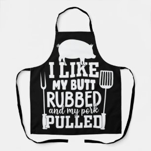 Funny Mannen BBQ - Ik hou van mijn Butt Rubbed T-S Schort