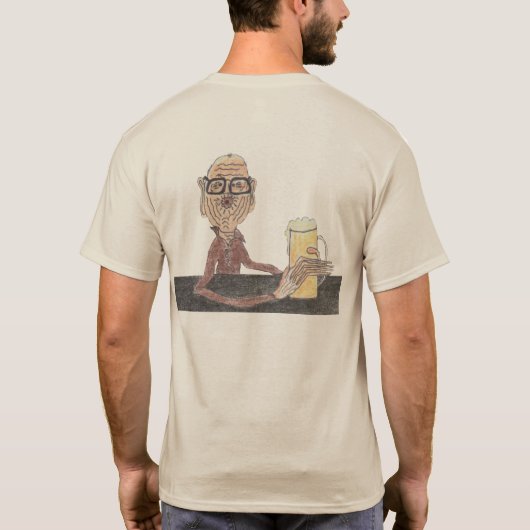 Funny Mannen Beer T-Shirt (Achterkant)