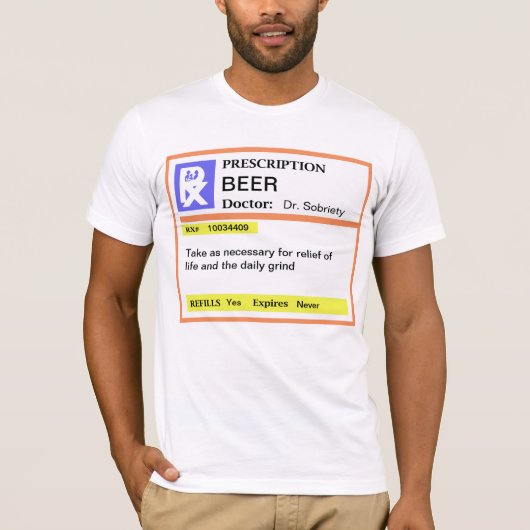 Funny Mannen Beer Tshirt (Voorkant)