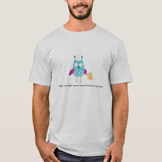 Funny Mannen Bird T-shirt (Voorkant)