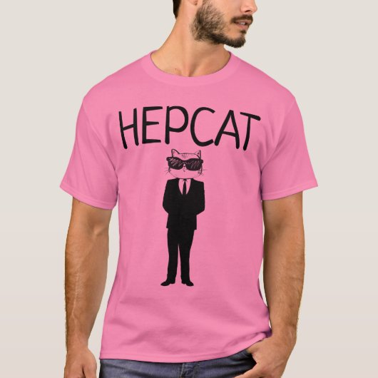 Funny Mannen Cat T-shirts, HEPCAT T-shirt (Voorkant)