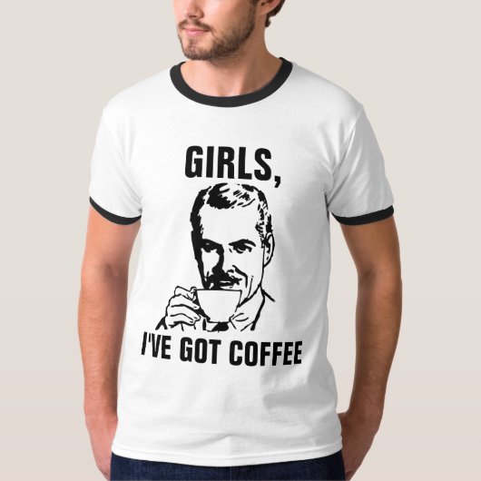 FUNNY MANNEN  COFFEE T-Shirts (Voorkant)