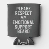 Funny Mannen Emotional Support Beard Joke Gift Blikjeskoeler (Voorkant)