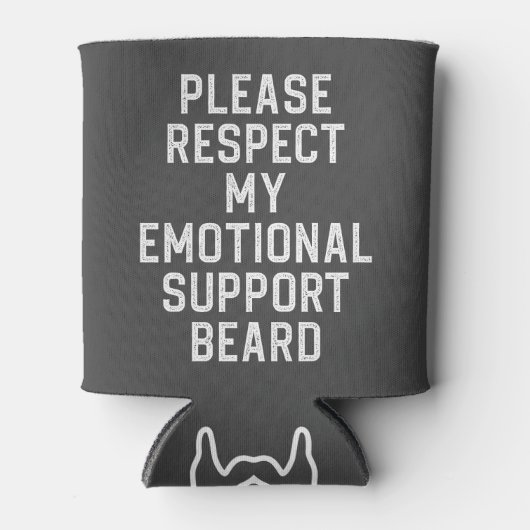 Funny Mannen Emotional Support Beard Joke Gift Blikjeskoeler (Voorkant)
