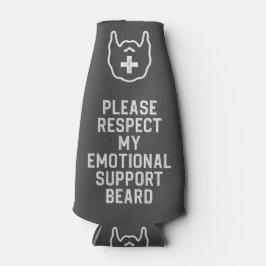 Funny Mannen Emotional Support Beard Joke Gift Flesjeskoeler