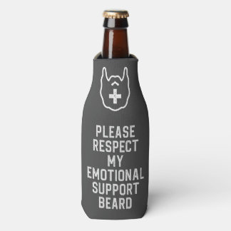 Funny Mannen Emotional Support Beard Joke Gift Flesjeskoeler