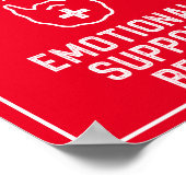 Funny Mannen Emotional Support Beard Joke Gift Pos Poster (Hoek)