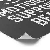 Funny Mannen Emotional Support Beard Joke Gift Pos Poster (Hoek)