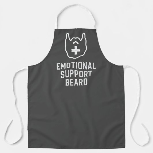 Funny Mannen Emotional Support Beard Joke Gift Schort (Voorkant)