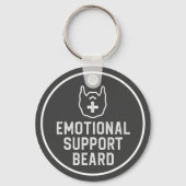 Funny Mannen Emotional Support Beard Joke Gift Sleutelhanger (Voorkant)