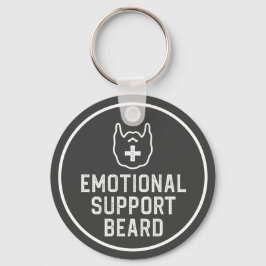 Funny Mannen Emotional Support Beard Joke Gift Sleutelhanger