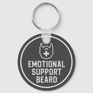 Funny Mannen Emotional Support Beard Joke Gift Sleutelhanger