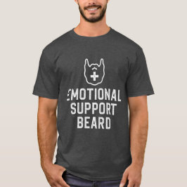 Funny Mannen Emotional Support Beard Joke Gift T-shirt