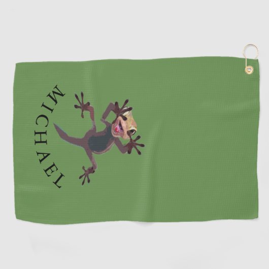 Funny Mannen Golf Personal Gift Golfhanddoek (Horizontaal)